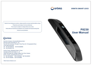 P8230 Fingerprint smart lock Manual Download